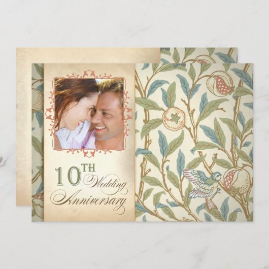 Mooie uitnodigingen voor de 10e verjaardag in de v (Voorkant / Achterkant)