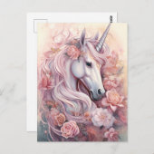 Mooie Unicorn Briefkaart (Voorkant / Achterkant)