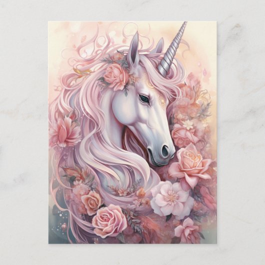 Mooie Unicorn Briefkaart (Voorkant)