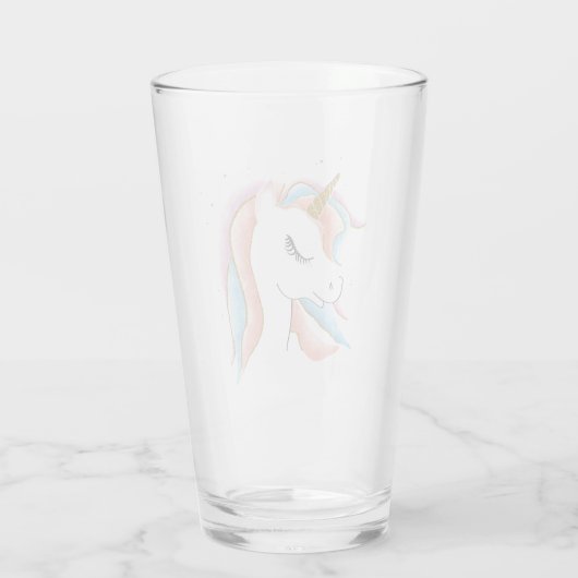 Mooie Unicorn Glas (Achterkant)