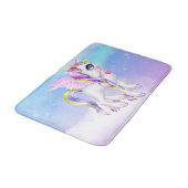 Mooie Unicorn met regenboogmane en staart Badmat (Gekanteld)