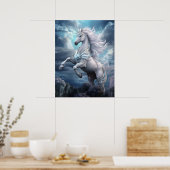 Mooie Unicorn Poster (Keuken)