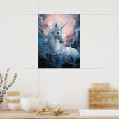Mooie Unicorn Poster (Keuken)