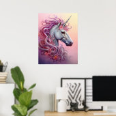 Mooie Unicorn Poster (Thuiskantoor)