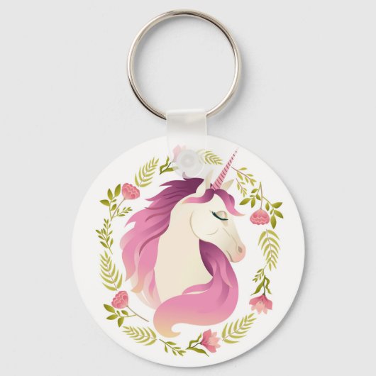 Mooie Unicorn Sleutelhanger (Voorkant)