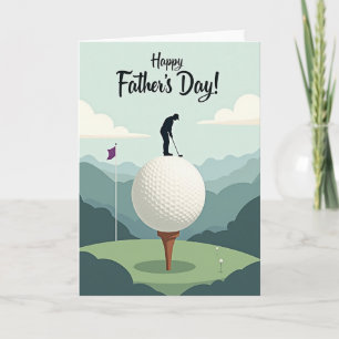 Mooie Vaderdag Golfer Kaart