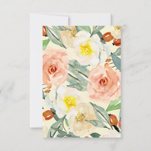 Mooie val bruiloft details kaart (Achterkant)