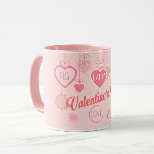 Mooie Valentijnsdag Modern design Boho Mok (Voorkant links)