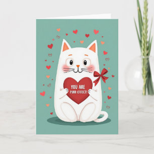 Mooie Valentijnskaart met Poes Kaart