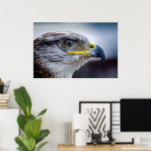 Mooie valkenportret poster (Thuiskantoor)