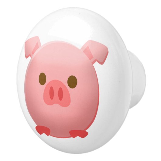 Mooie varkenskastlade trekkers voor baby of kind keramische knop (Rechts)