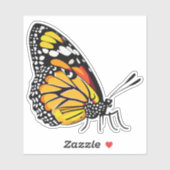 Mooie veelkleurige vlinder sticker (Vel)