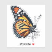 Mooie veelkleurige vlinder sticker (Vel)