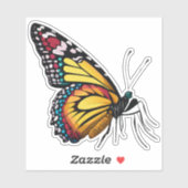 Mooie veelkleurige vlinder sticker (Vel)