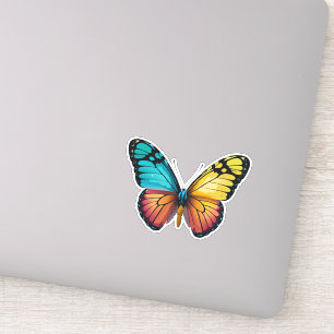 Mooie veelkleurige vlinder sticker