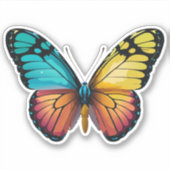 Mooie veelkleurige vlinder sticker (Voorkant)