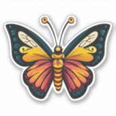Mooie veelkleurige vlinder sticker (Voorkant)