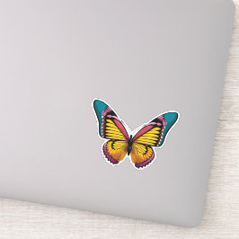 Mooie veelkleurige vlinder sticker
