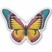 Mooie veelkleurige vlinder sticker (Voorkant)