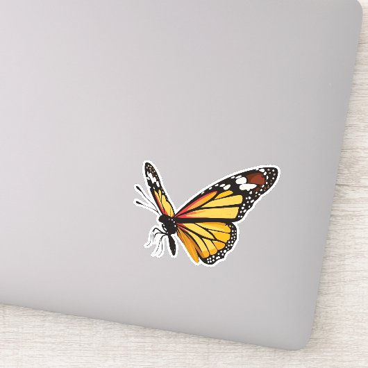 Mooie veelkleurige vlinder sticker (Detail)