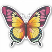 Mooie veelkleurige vlinder sticker (Voorkant)