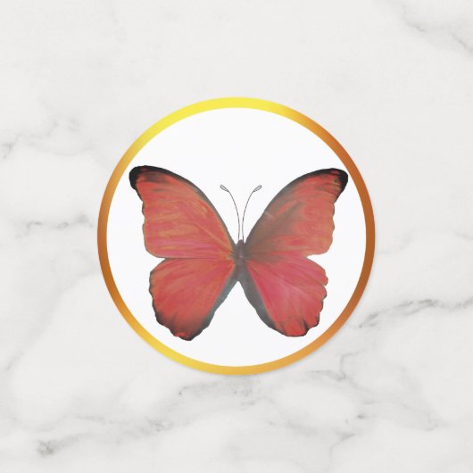 Mooie veelkleurige vlinders & gouden Lijst Confetti (Kleine voorkant)