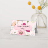 Mooie veld bloemen trouwplaats kaarten (Achterkant)