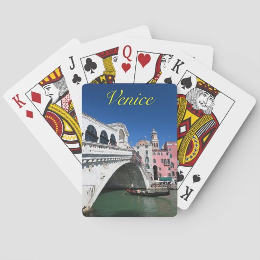 Mooie Venetië, Rialto Bridge Pokerkaarten (Achterkant)