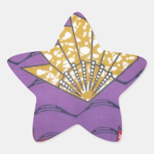 Mooie Verbazingwekkende Afrikaanse  Paarse Gouden  Ster Sticker