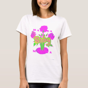 Mooie Verbazingwekkende Baby Roze Inspirerend Bloe T-shirt