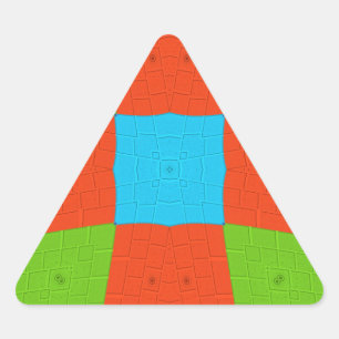 Mooie verbazingwekkende Europese kleurrijke etnisc Driehoek Sticker