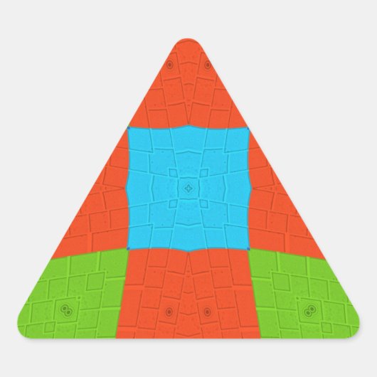 Mooie verbazingwekkende Europese kleurrijke etnisc Driehoek Sticker (Voorkant)
