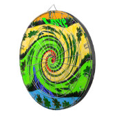 Mooie verbazingwekkende golvende zomergolf bloemen dartbord (Voorkant Rechts)