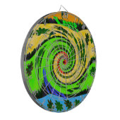 Mooie verbazingwekkende golvende zomergolf bloemen dartbord (Voorkant Links)