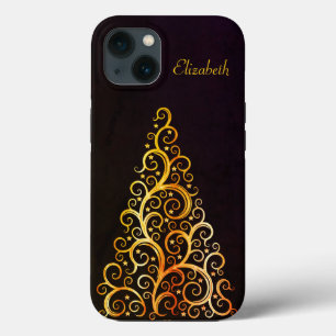 Mooie, verbazingwekkende, gouden kerstboom Hoesje- iPhone 13 Hoesje