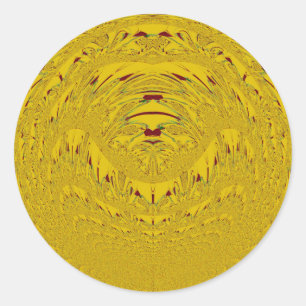 Mooie Verbazingwekkende Leeuw's Gouden hoofd Vecto Ronde Sticker