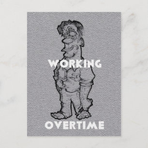 Mooie, Verbazingwekkende Potloodschets: Overwerken Briefkaart