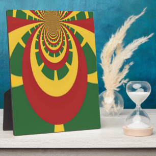Mooie Verbazingwekkende Rasta Kleuren Kunstprint Fotoplaat