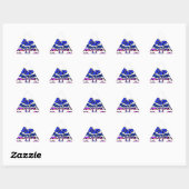 Mooie Verbazingwekkende USA Fun Text Art Pattern D Driehoek Sticker (Vel)