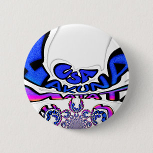 Mooie Verbazingwekkende USA Fun Text Art Pattern D Ronde Button 5,7 Cm