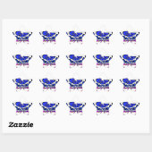 Mooie Verbazingwekkende USA Fun Text Art Pattern D Ster Sticker (Vel)
