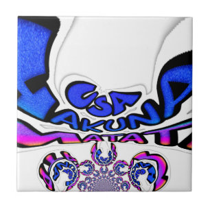 Mooie Verbazingwekkende USA Fun Text Art Pattern D Tegeltje