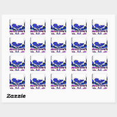 Mooie Verbazingwekkende USA Fun Text Art Pattern D Vierkante Sticker (Vel)
