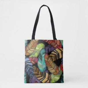 Mooie veren Boho Style Je past je aan Tote Bag