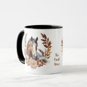 Mooie verf Paard Herfst krans Mok (Voorkant links)