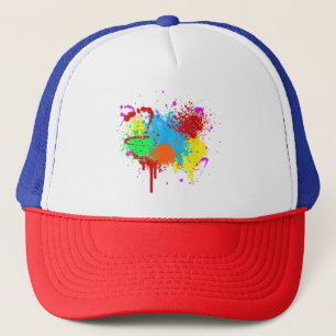 Mooie verfspatten-schilderkunst Abstracte kunstsch Trucker Pet