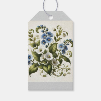 Mooie vergeet-mij-nietjes cadeaulabel