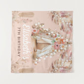 Mooie Verjaardag Boho Persoonlijk Wandkleed (Voorkant (horizontaal))