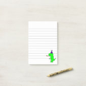 Mooie verjaardag dinosaurus met strepen post-it® notes (Op bureau)