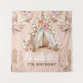 Mooie verjaardag van Boheemse meid Persoonlijke Wandkleed (Voorkant)